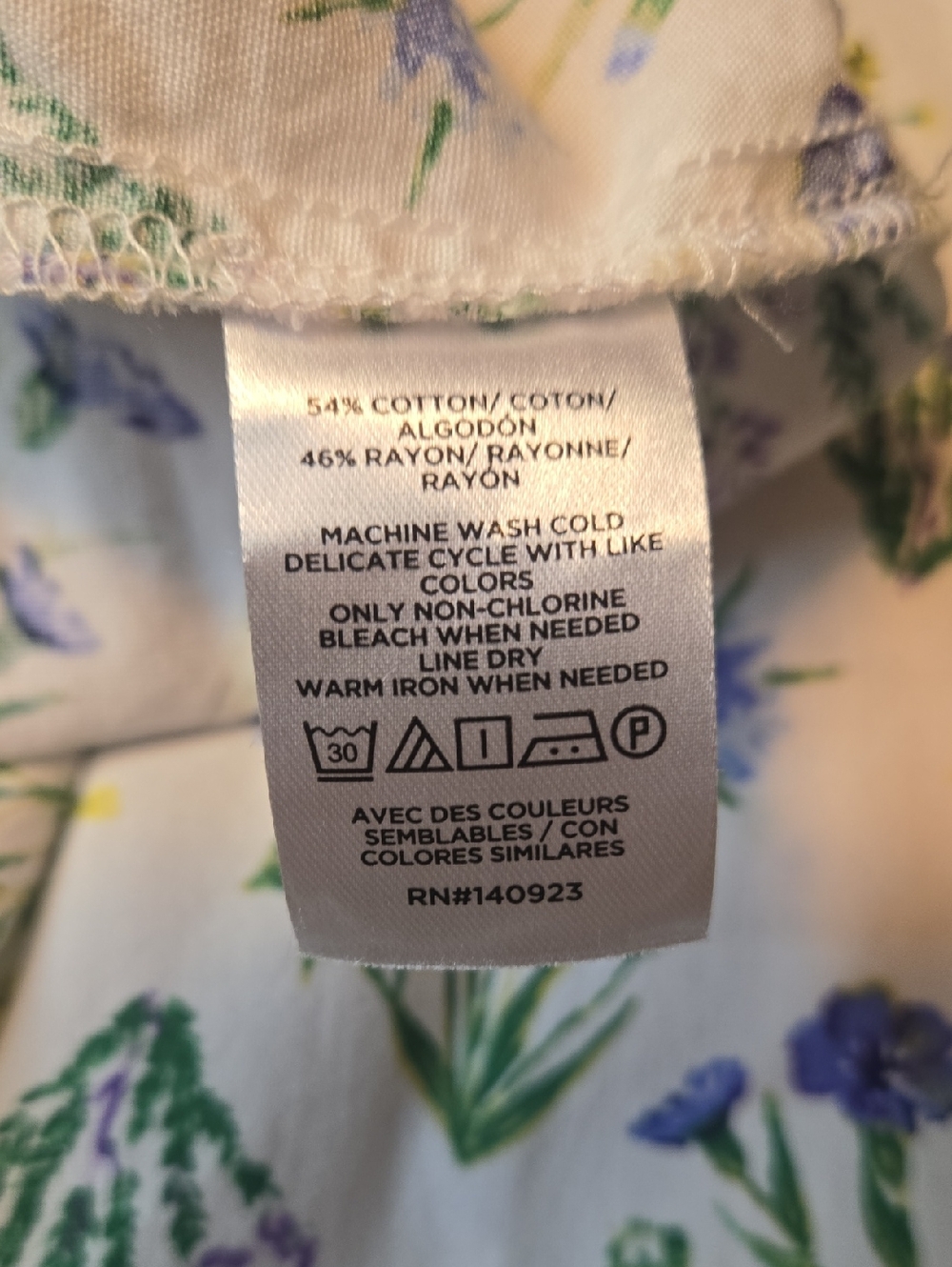 LOFT White Maxi Dress with Blue and Green Floral Print - Picture 9 of 9